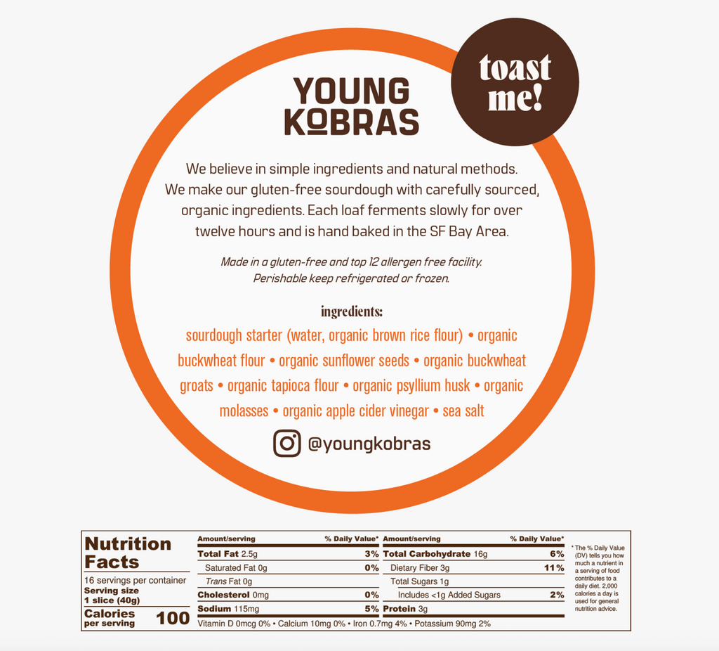 Young Kobras Seeded Buckwheat Sourdough