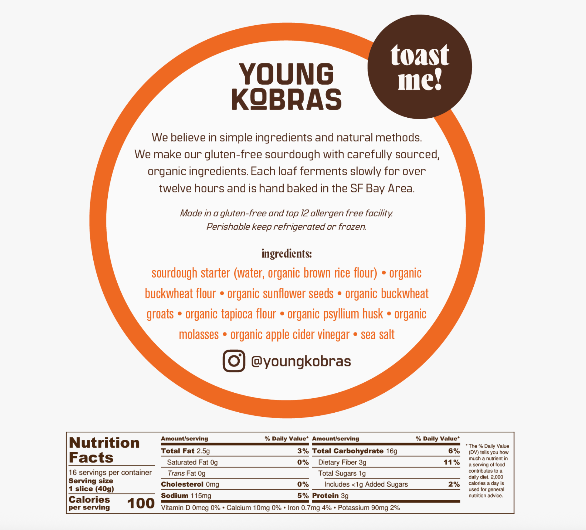 Young Kobras Seeded Buckwheat Sourdough