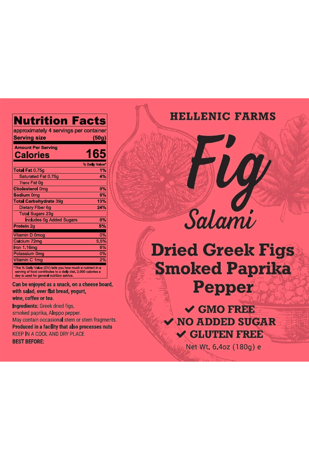 Vegan Fig Salami - Smoked Paprika Aleppo Pepper image 1