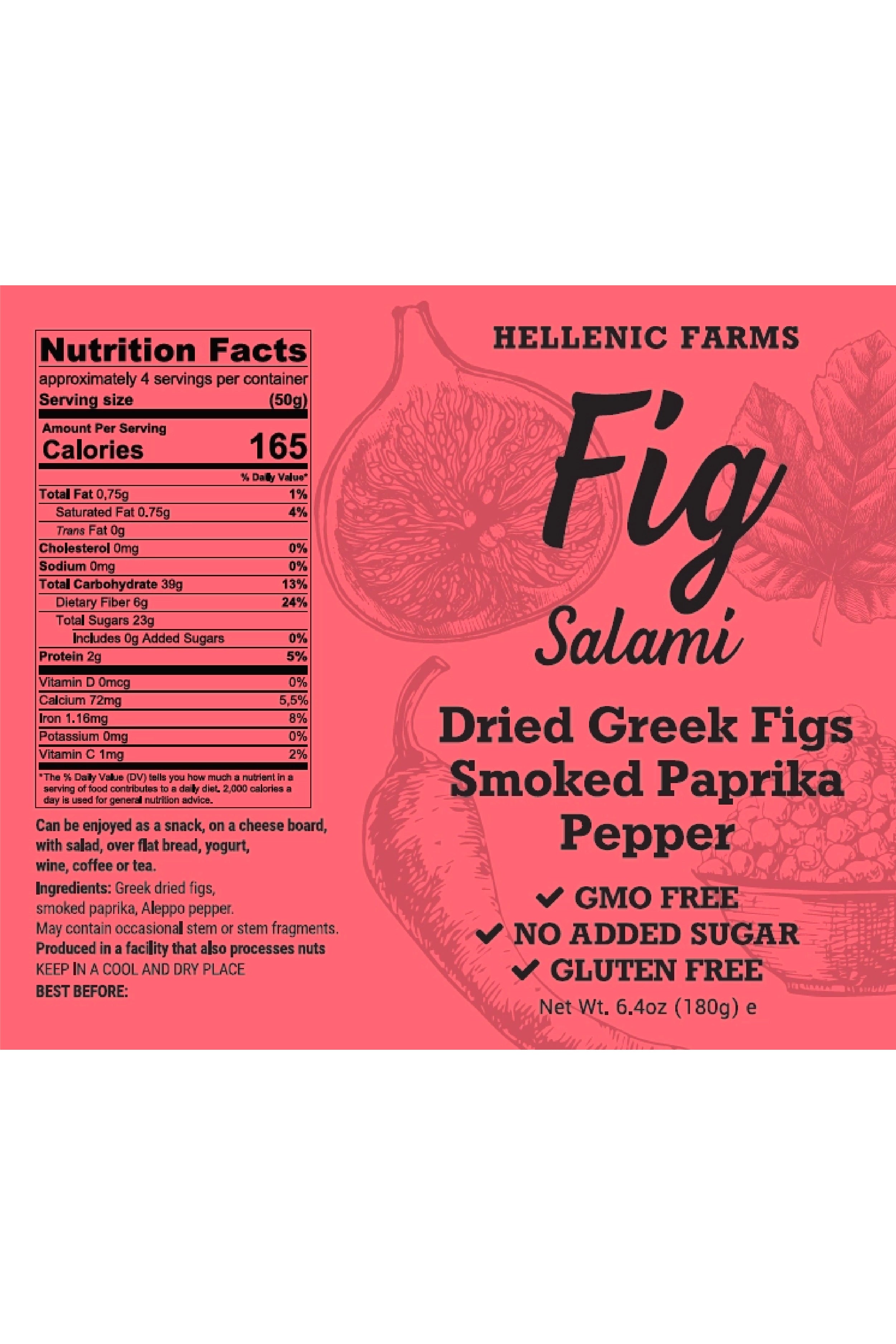 Vegan Fig Salami - Smoked Paprika Aleppo Pepper image 1